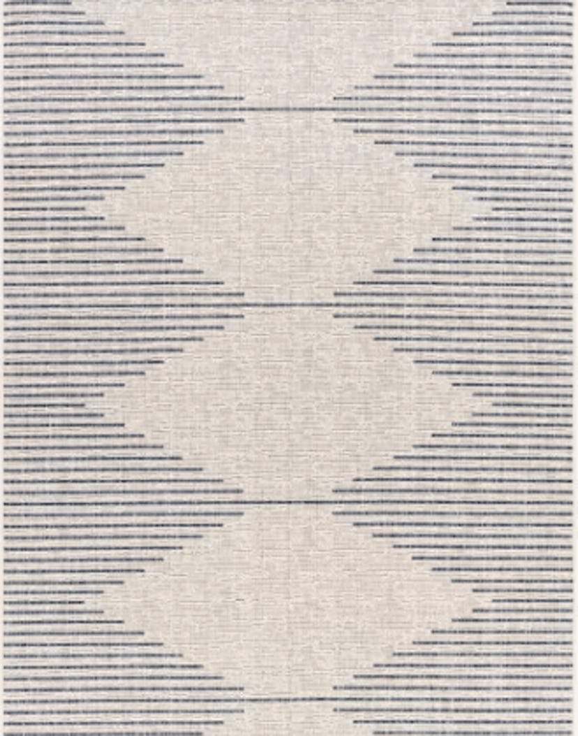 Jazlyn Geometric Navy Indoor / Outdoor Area Rug