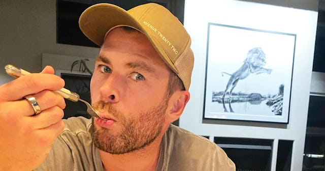 Chris Hemsworth Celebrates His Birthday Like A True Dad -- By Not Sharing His Cake