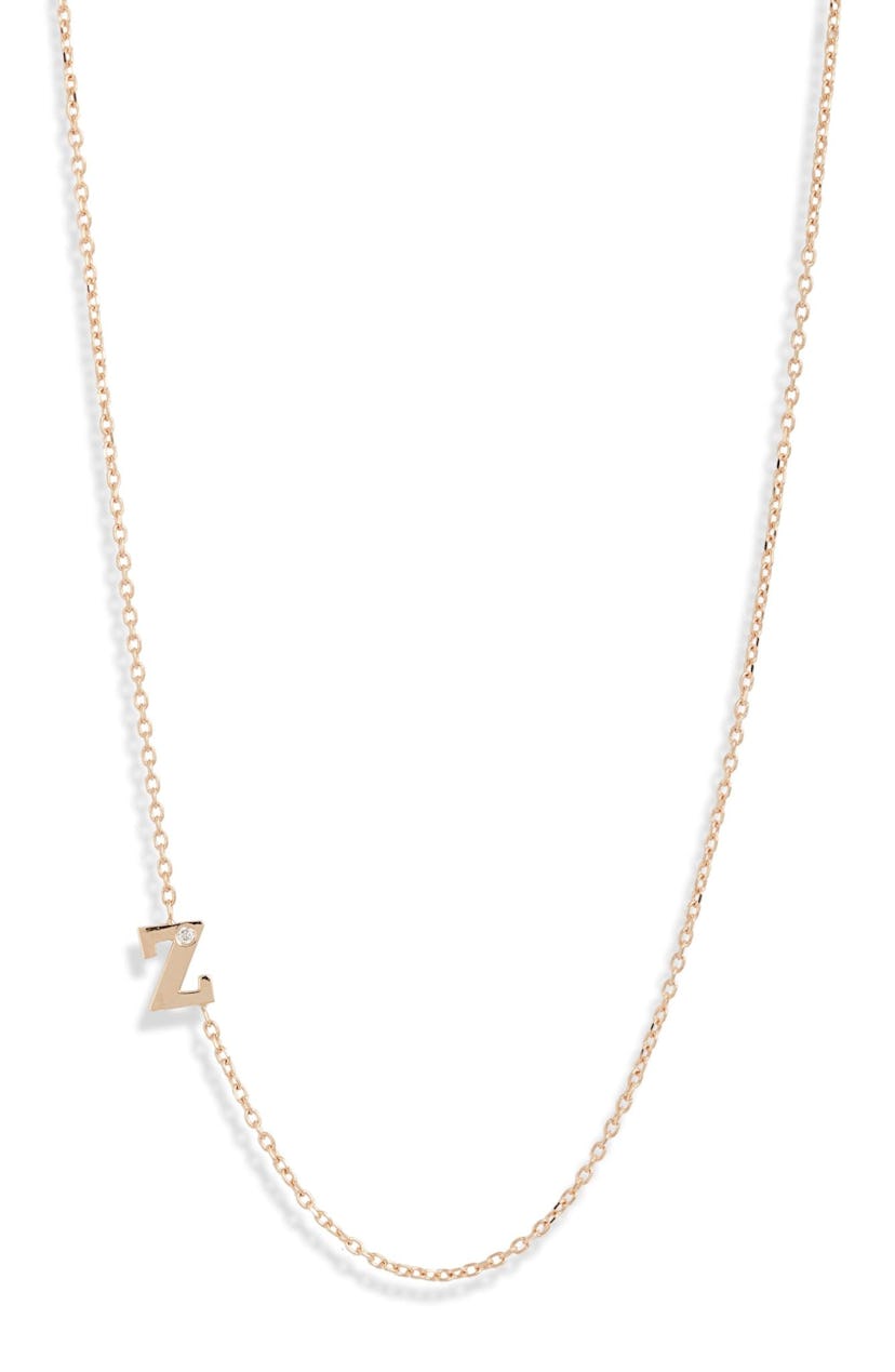 Anzie Diamond Initial Necklace