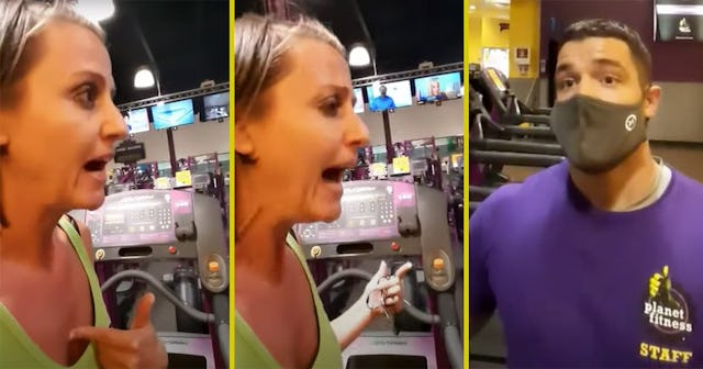 Karen anti-mask Planet Fitness