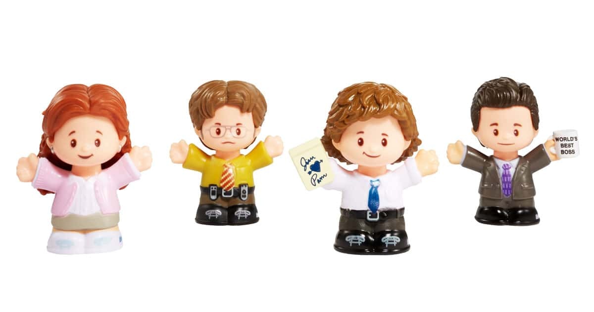 THE OFFICE Fisher Price Little People Jim Pam Dwight Michael Set Of 4 In Hand 