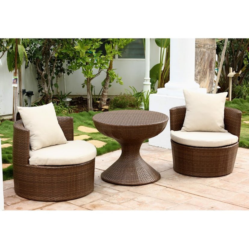 Wade Logan Lisette 3 Piece Rattan Seating Group