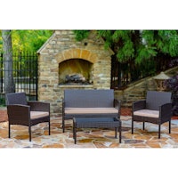 World Menagerie 4 Piece Rattan Seating Group