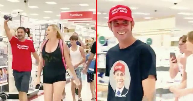 Maskless Morons March Through Target Shouting 'Take Off Your Mask'