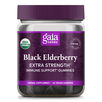 Gaia Herbs Black Elderberry Extra Strength Gummies