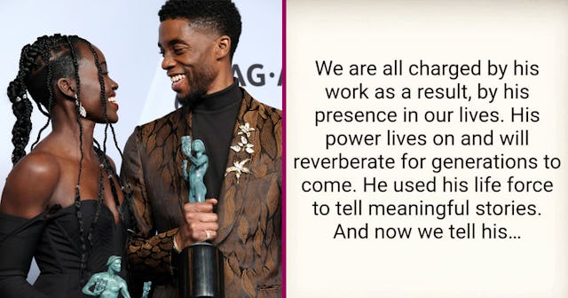 Lupita Nyong'o and Chadwick Boseman