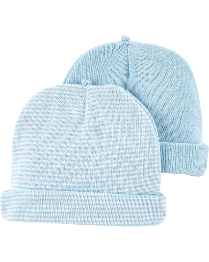 Carter's 2 Pack Preemie Size Striped Cap...