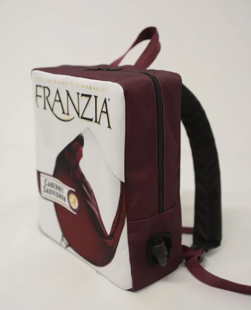 Franzia Cabernet Sauvignon Wine Box Backpack - Burgundy & White Franzia, Red Wine, 5L, Cabernet Sauvignon, Full-Bodied, Dry  main image 3