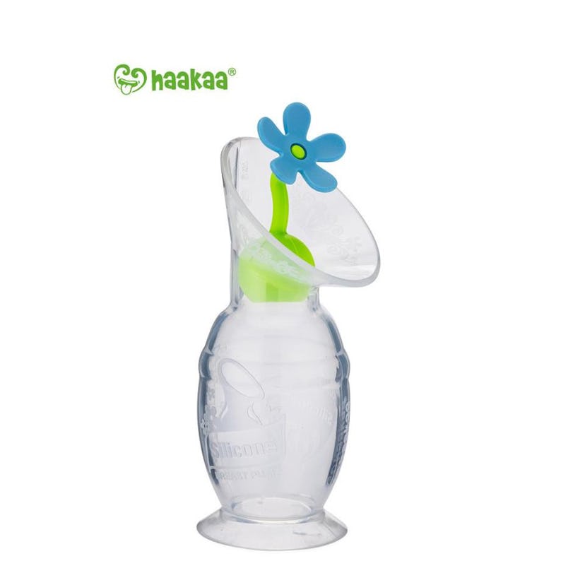 Haakaa Gen 2 Silicone Breast Pump with Suction Base and Blue Stopper