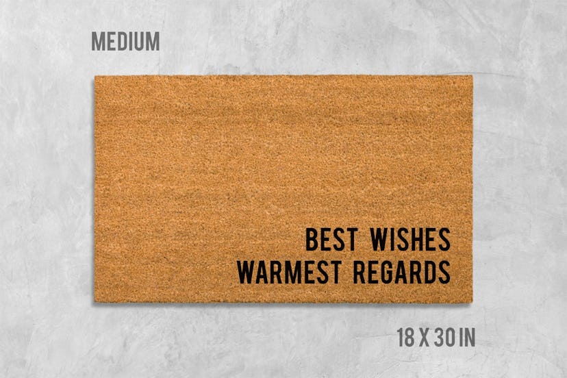 Best Wishes Warmest Regards Doormat