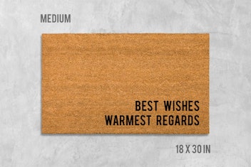 Best Wishes Warmest Regards Doormat