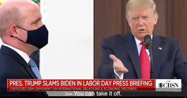 Trump Asks Reporter To Remove Mask During Press Conference