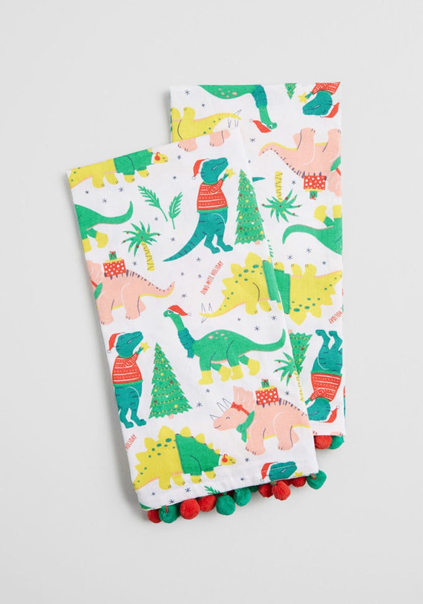 Dinosaur Holiday Party Tea Towel Gift Set