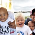 Leah Olson and her husband and they have two sons and one son is black