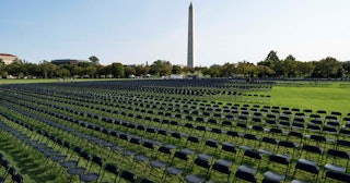 20K Empty Chairs At The White House Commemorate 200K Dead From COVID