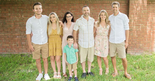 Amy Nielsen with her family including her two older kids and the youngest one with an autism
