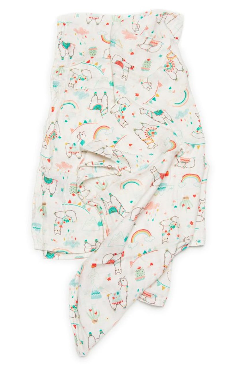 Loulou Lollipop Llama Muslin Swaddle Blanket