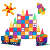 Best Choice Products 250-Piece Kids STEM 3D Magnetic Building Block Tile Toy Play Set 