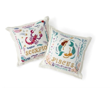 Hand Embroidered Astrology Pillow