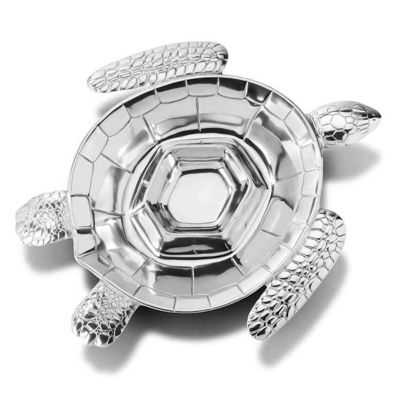 Wilton Armetale Sea Turtle Chip And Dip Platter