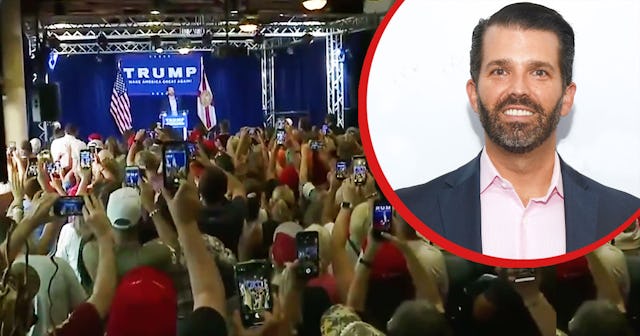 Donald Trump Jr Hosts Packed Indoor Florida Rally Because This Family Is Really, Really Stupid