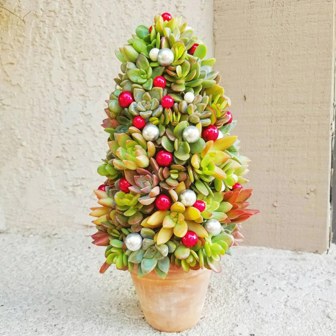 faux succulent hanging Mixed Succulent Orb, 4