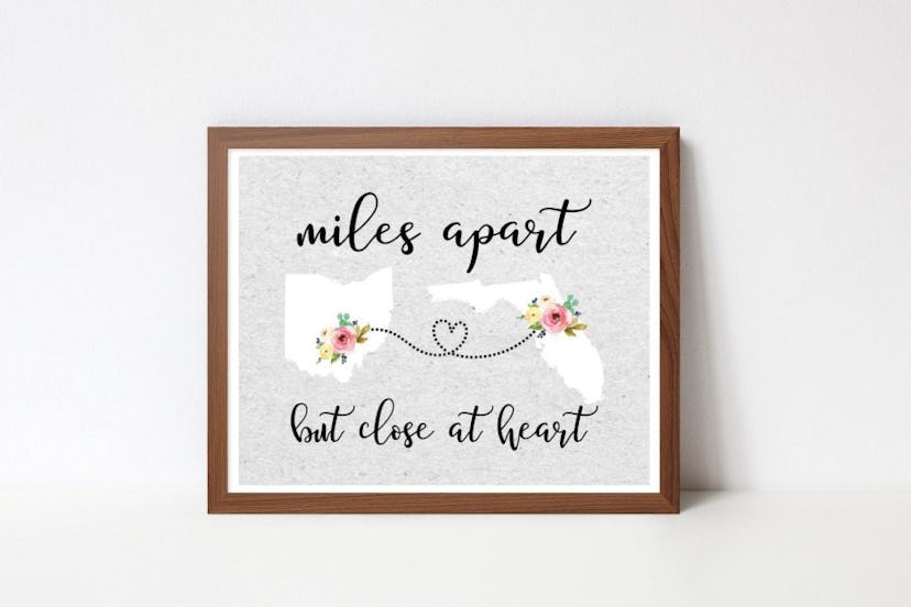 GrayFramePrintables Miles Apart Wall Art