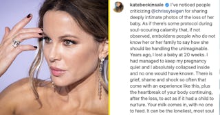 Kate Beckinsale Chrissy Teigen loss