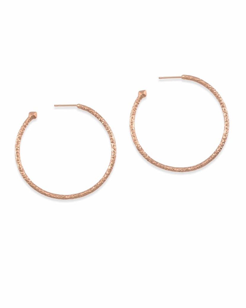 Hammered Hoop Earrings