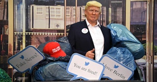 Madame Tussauds Trump dumpster