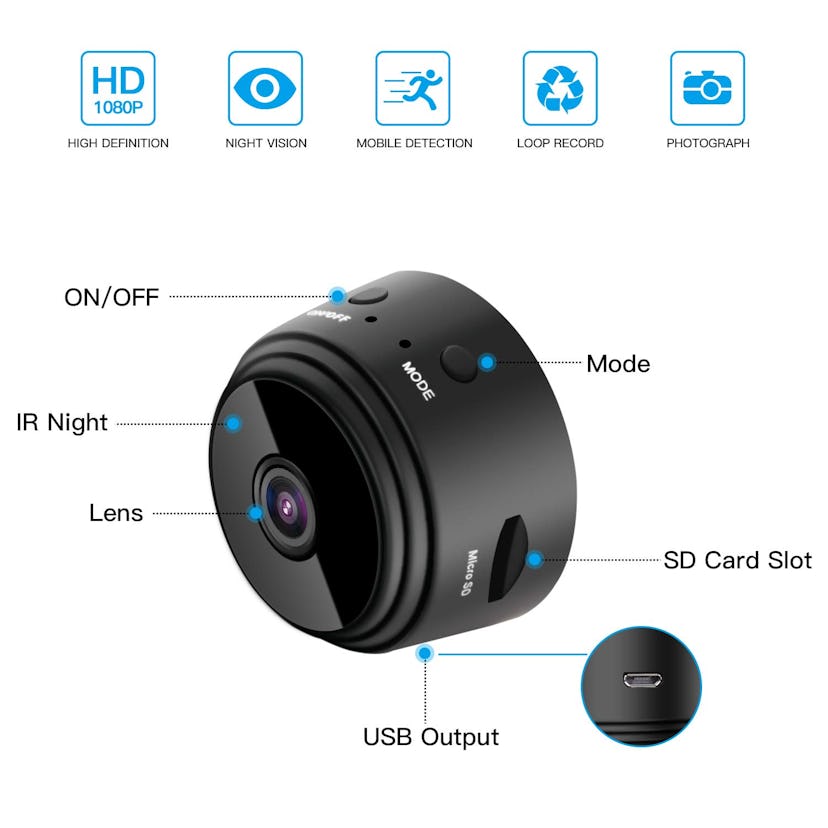 AMGRA Wi-Fi Full HD 1080P Mini Camera