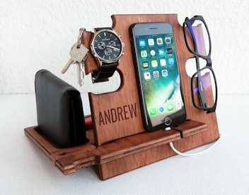 Personalized Wooden Docking Station