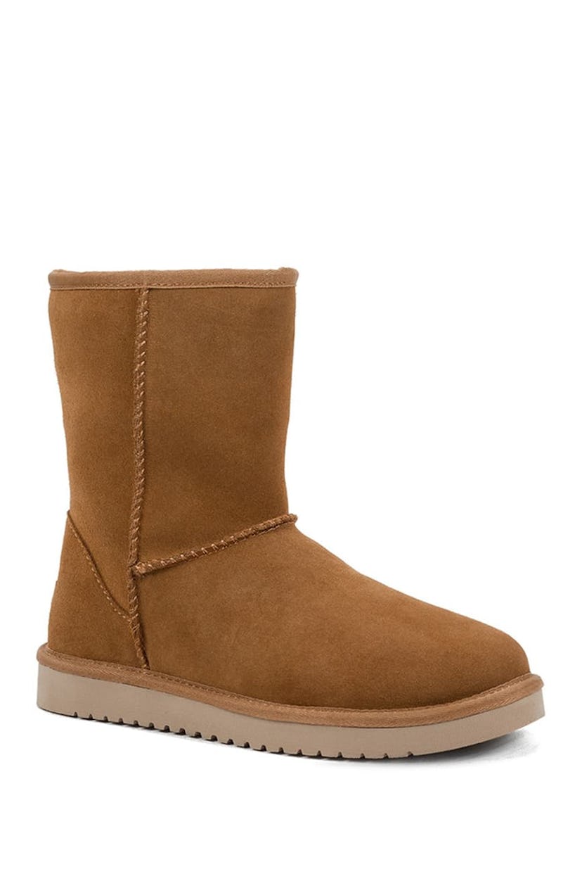 Classic Short Genuine Shearling & Faux Fur Lined Boot