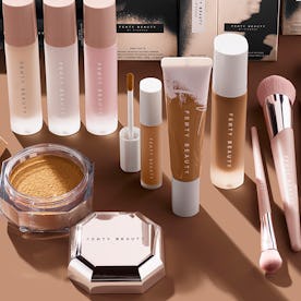 Fenty Beauty mixed make-up set with different products.