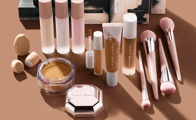 Fenty Beauty mixed make-up set with different products.