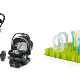 Graco Modes 3 Lite Platinum Travel System and Boon Lawn Countertop Drying Rack on Buy Buy Baby’s Epi...