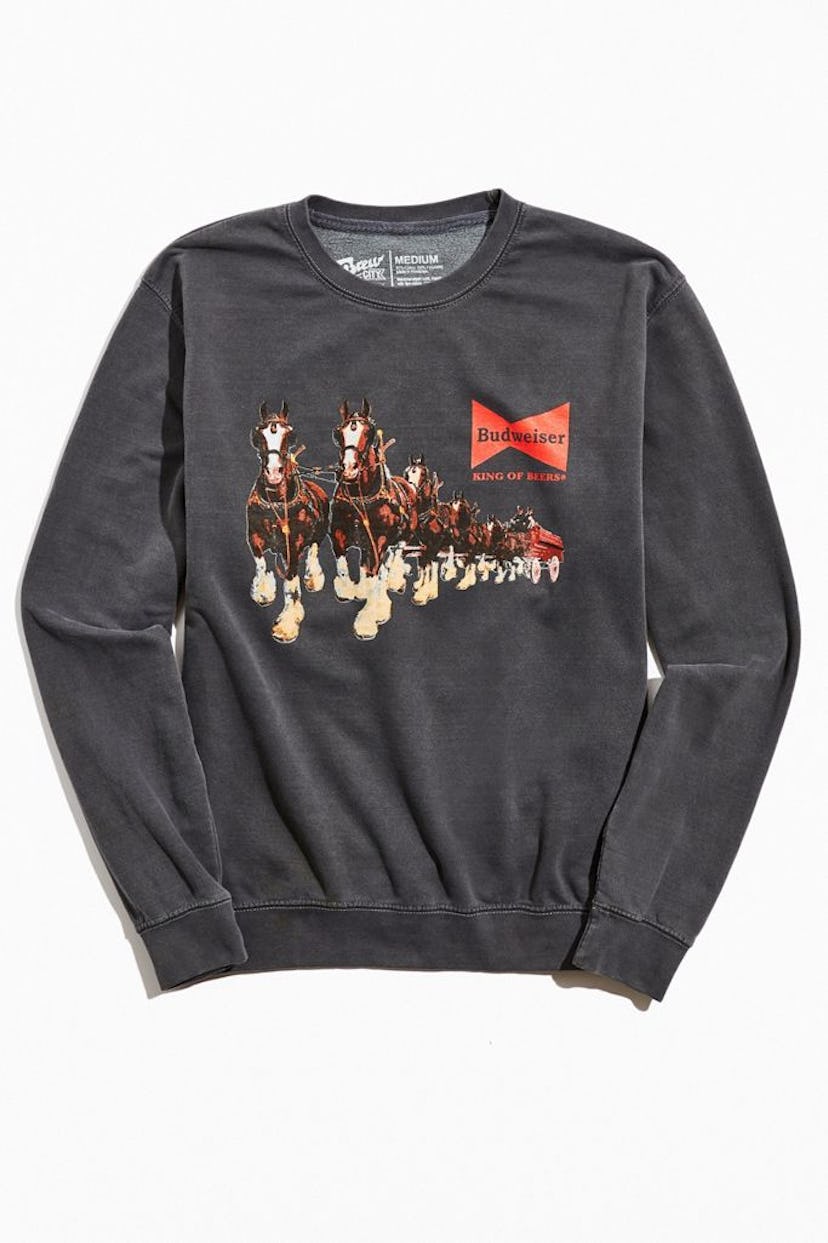 Budweiser Horses Crew Neck Sweatshirt