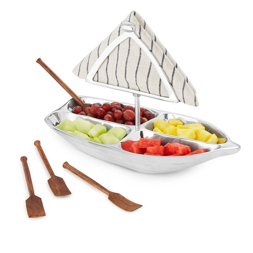 Rowboat Serving Bowl with Napkin Holder