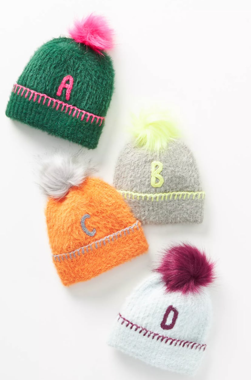 Fuzzy Monogram Kids Hat