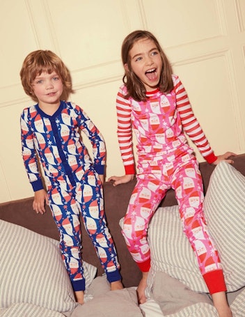 Boden Kids Cozy Long John Pajamas