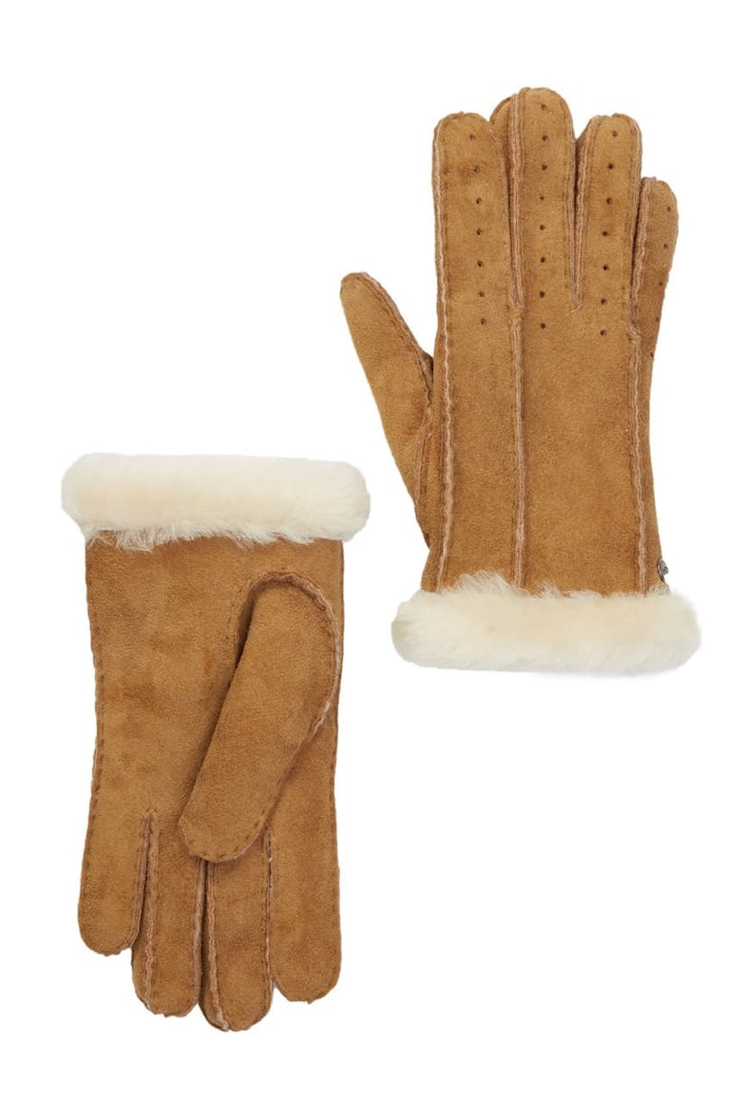 UGG Classic Perforated Genuine Dyed Shearling Gloves