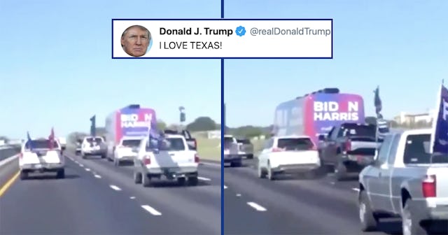 Biden bus Trump tweet