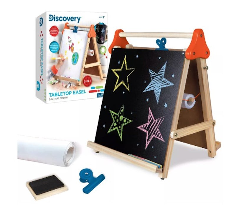 Discovery Kids Tabletop Dry Erase and Chalk Easel