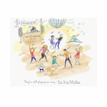 Personalized Family Dance Party Art