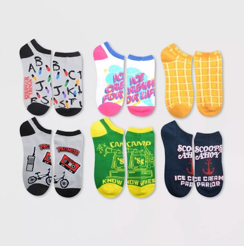 Women’s Stranger Things 6 Pack Low-Cut Socks 