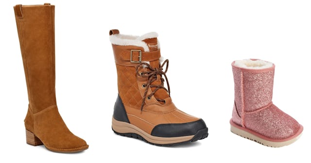 UGG Arana knee high leather boot, Koolaburra by UGG Imree Faux fur lined waterproof moto boot, UGG c...