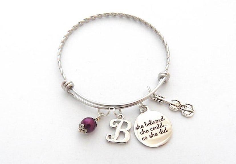 MyBlueSnowflake Personalized Violin Charm Bracelet