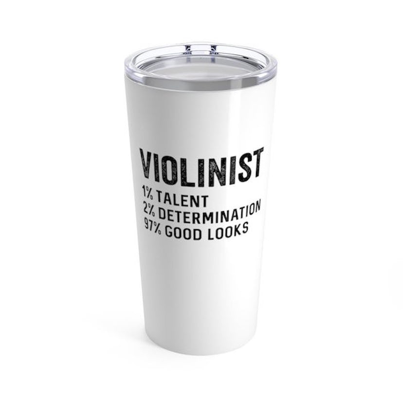 22ndOfOctober Violinist Coffee Tumbler