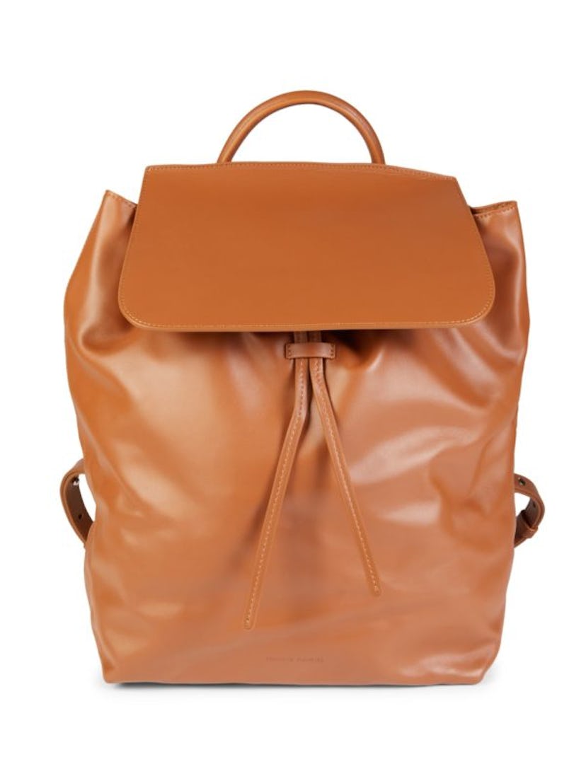 Mansur Gavriel Leather Drawstring Backpack