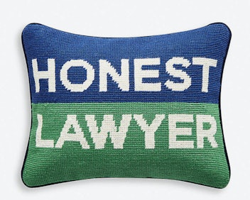 Jonathan Adler Honest Lawyer Pillow